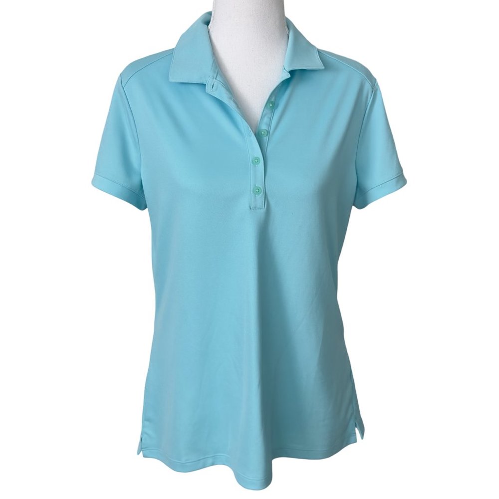 Light Blue Womens Polo Top